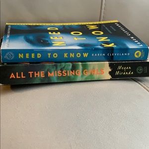2 books!! All the missing girls and Need to Know